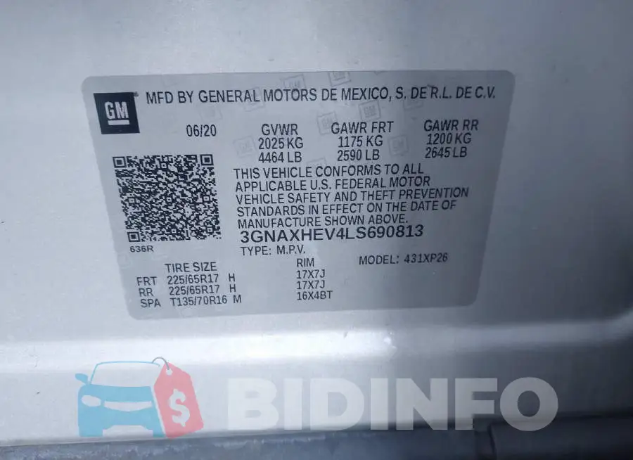 3GNAXHEV4LS690813 Photo# 9