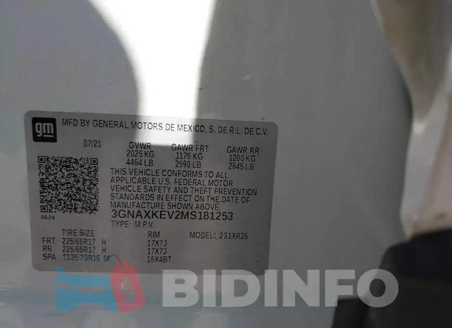 3GNAXKEV2MS181253 Photo# 9
