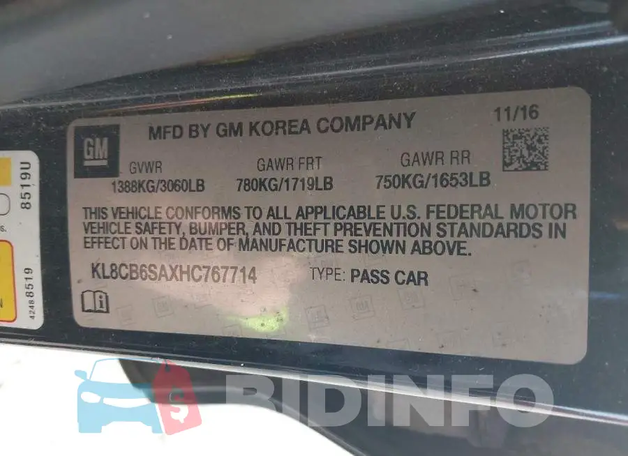 KL8CB6SAXHC767714 Photo# 9