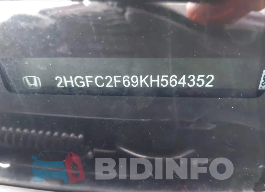 2HGFC2F69KH564352 Photo# 9