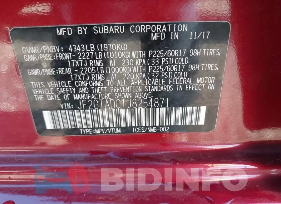 JF2GTADC1J8254871 Photo# 9
