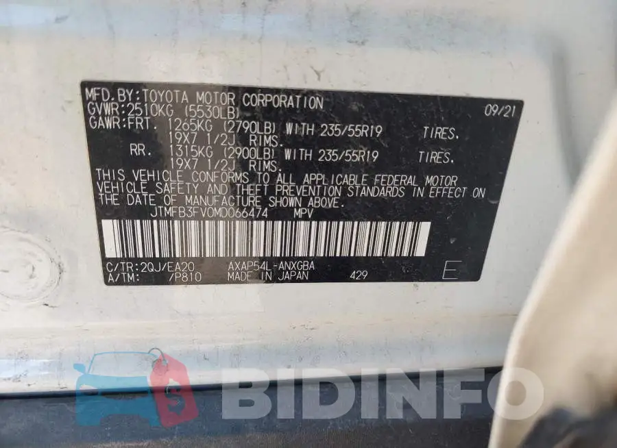 JTMFB3FV0MD066474 Photo# 9