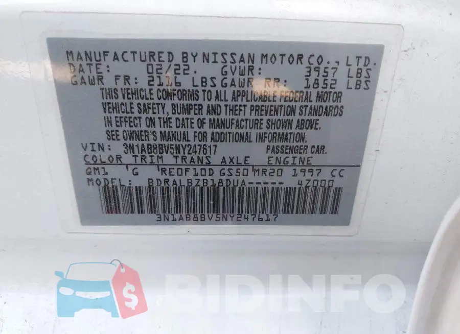 3N1AB8BV5NY247617 Photo# 9