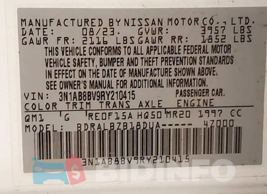 3N1AB8BV9RY210415 Photo# 9