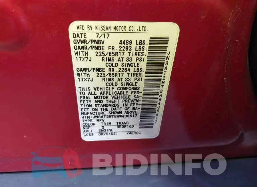 JN8AT2MT8HW406617 Photo# 9