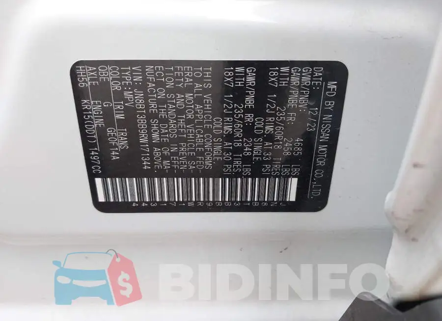 JN8BT3BB9RW171344 Photo# 9