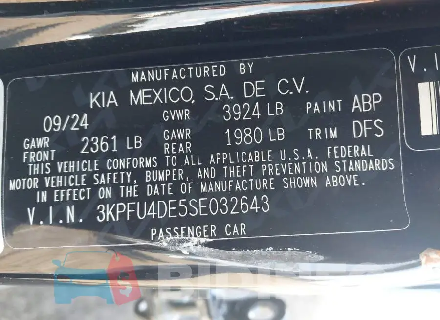 3KPFU4DE5SE032643 Photo# 9