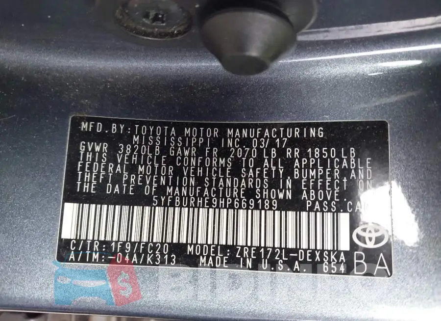 5YFBURHE9HP669189 Photo# 9
