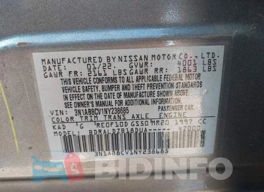 3N1AB8CV1NY238685 Photo# 9