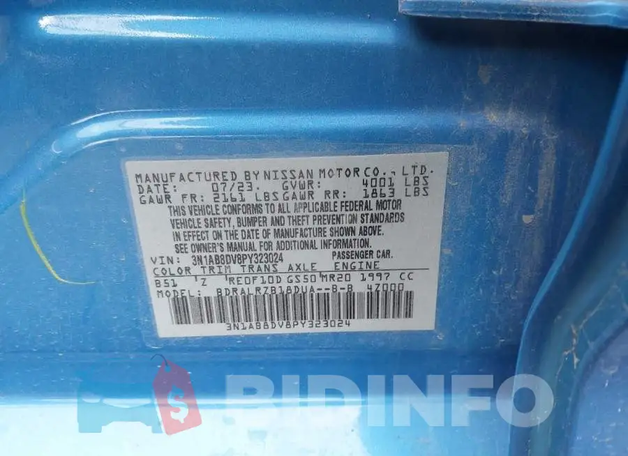 3N1AB8DV8PY323024 Photo# 9