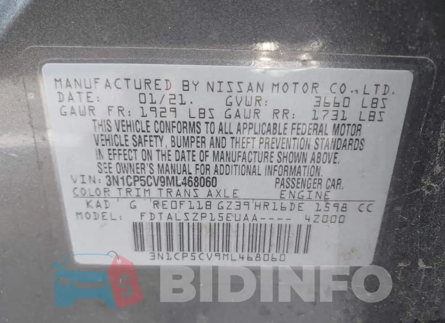 3N1CP5CV9ML468060 Photo# 9