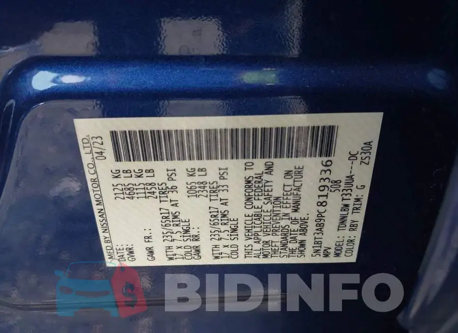 5N1BT3AB9PC819336 Photo# 9