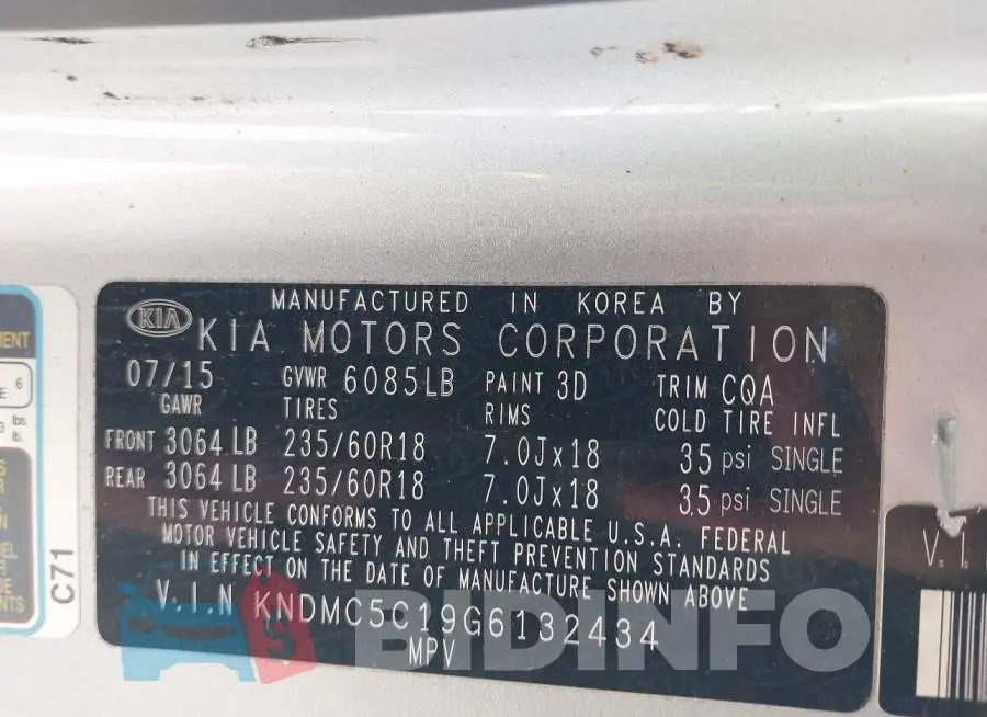 KNDMC5C19G6132434 Photo# 9