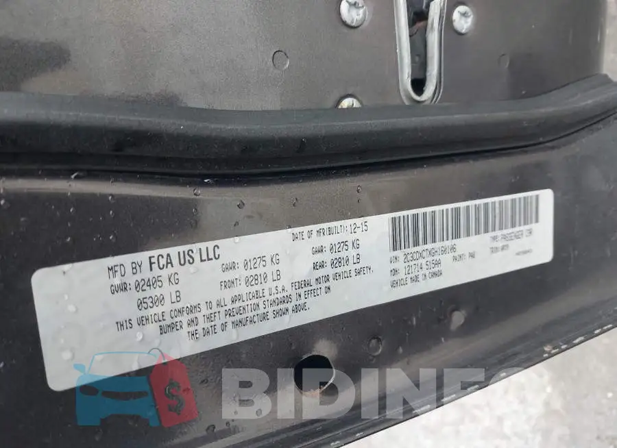 2C3CDXCTXGH160106 Photo# 9