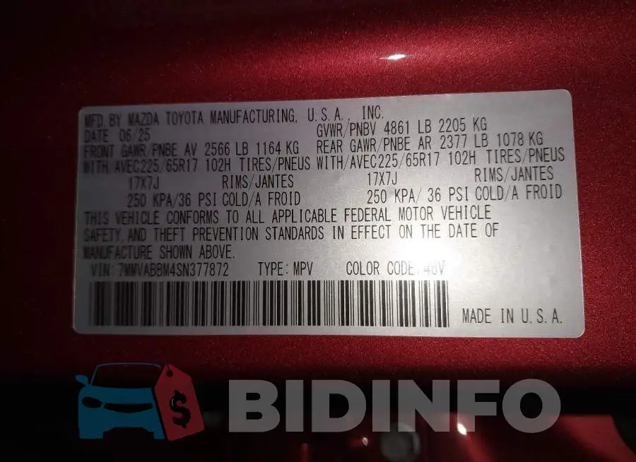 7MMVABBM4SN377872 Photo# 9