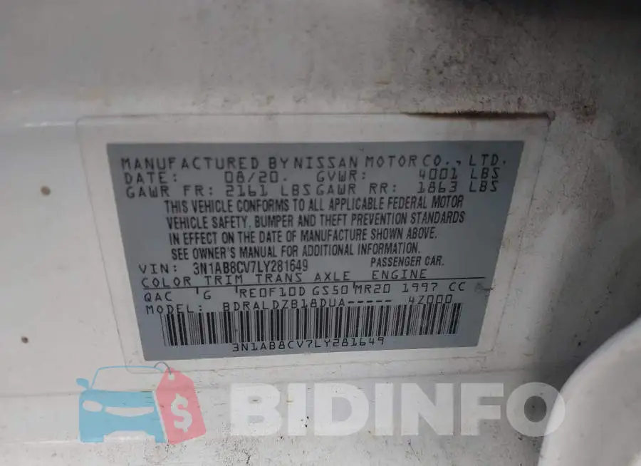 3N1AB8CV7LY281649 Photo# 9