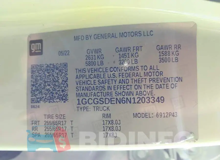 1GCGSDEN6N1203349 Photo# 9
