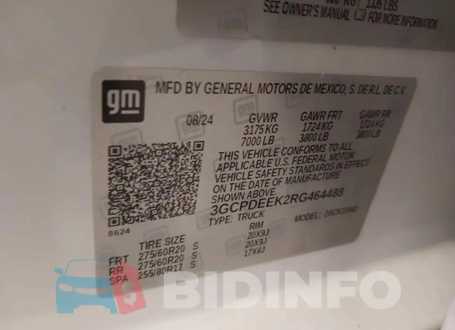 3GCPDEEK2RG464488 Photo# 9