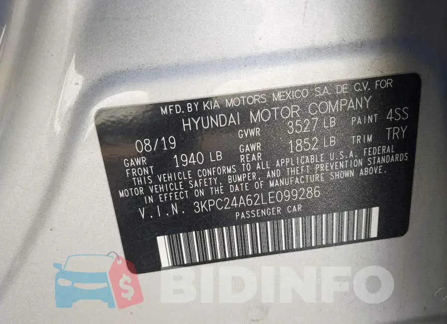 3KPC24A62LE099286 Photo# 9