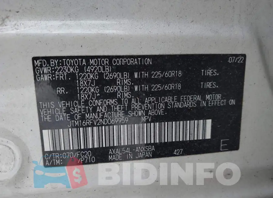 JTM16RFV2ND069959 Photo# 9