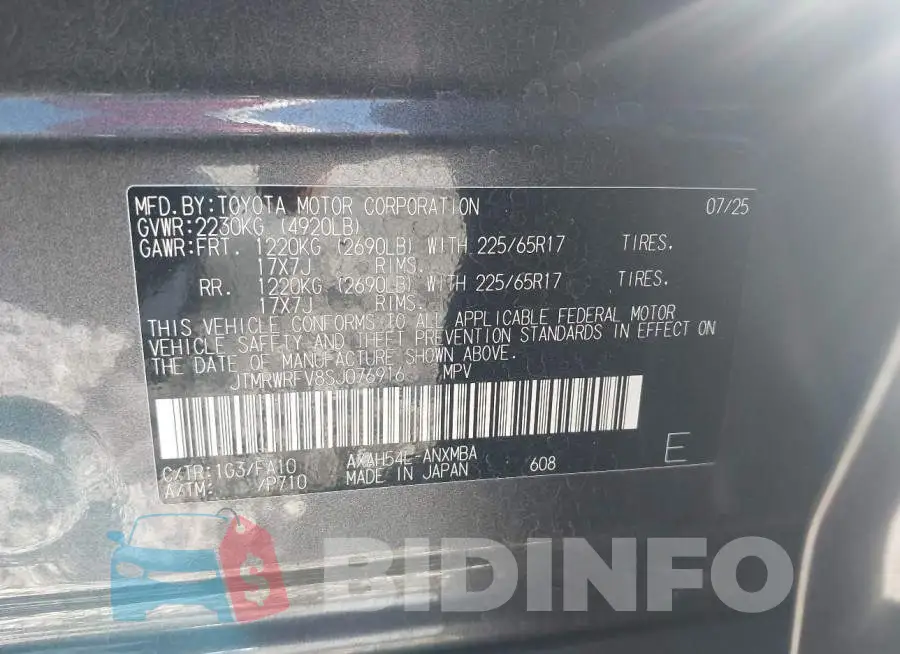JTMRWRFV8SJ076916 Photo# 9