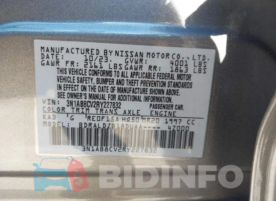 3N1AB8CV2RY227832 Photo# 9