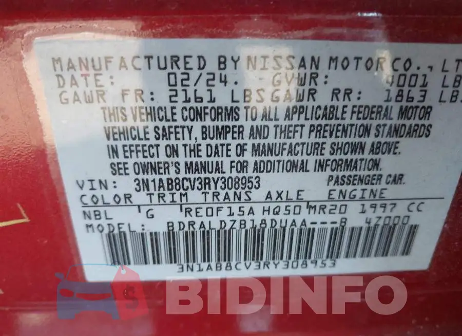 3N1AB8CV3RY308953 Photo# 9