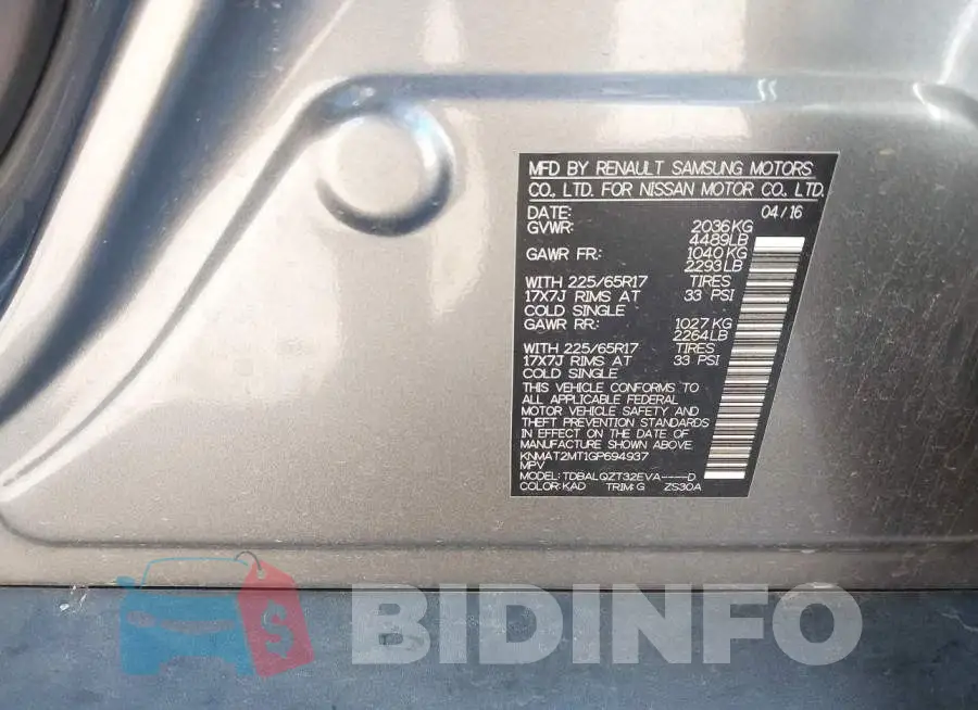 KNMAT2MT1GP694937 Photo# 9