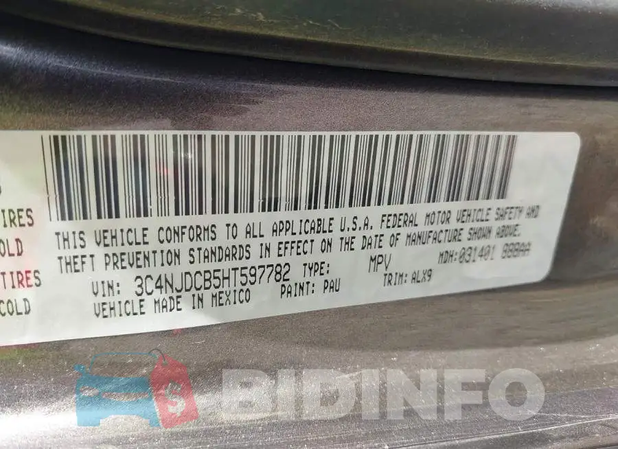 3C4NJDCB5HT597782 Photo# 9