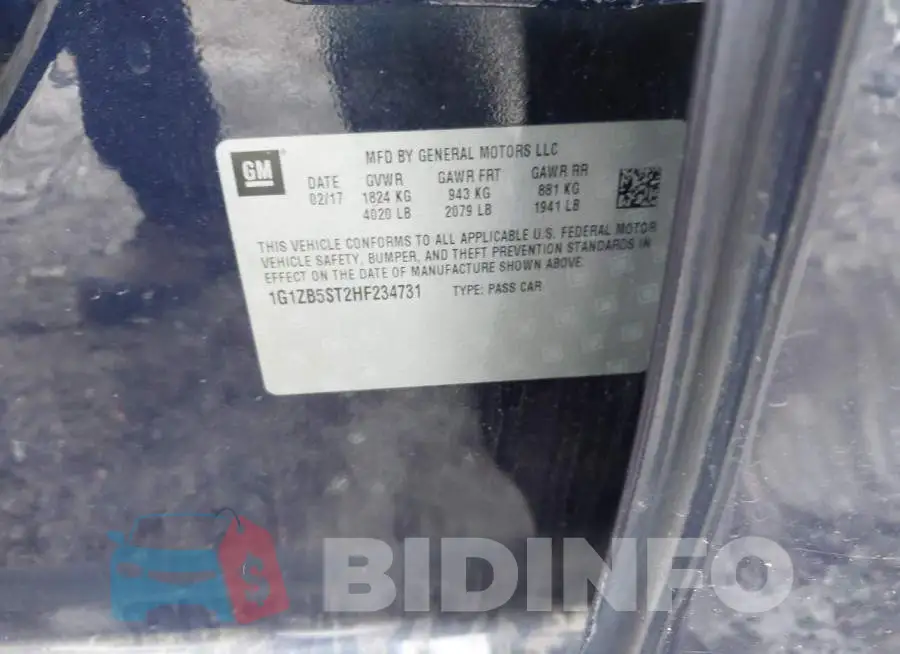 1G1ZB5ST2HF234731 Photo# 9