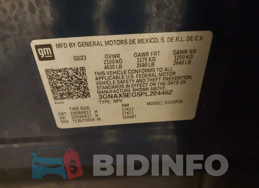 3GNAX5EG5PL204462 Photo# 9