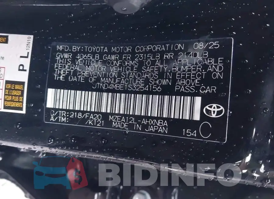 JTND4MBE1S3254156 Photo# 9
