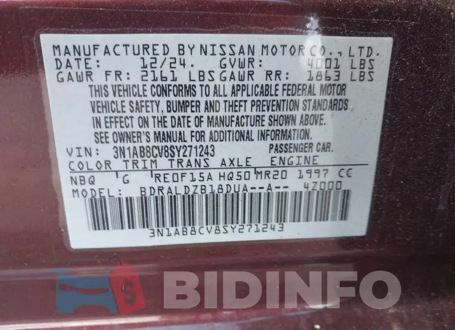 3N1AB8CV8SY271243 Photo# 9
