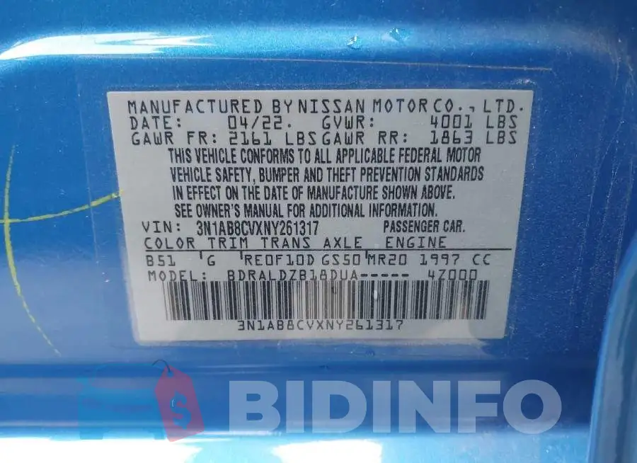 3N1AB8CVXNY261317 Photo# 9