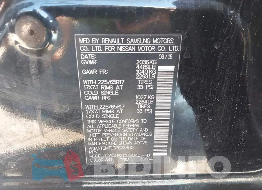 KNMAT2MT1GP673800 Photo# 9