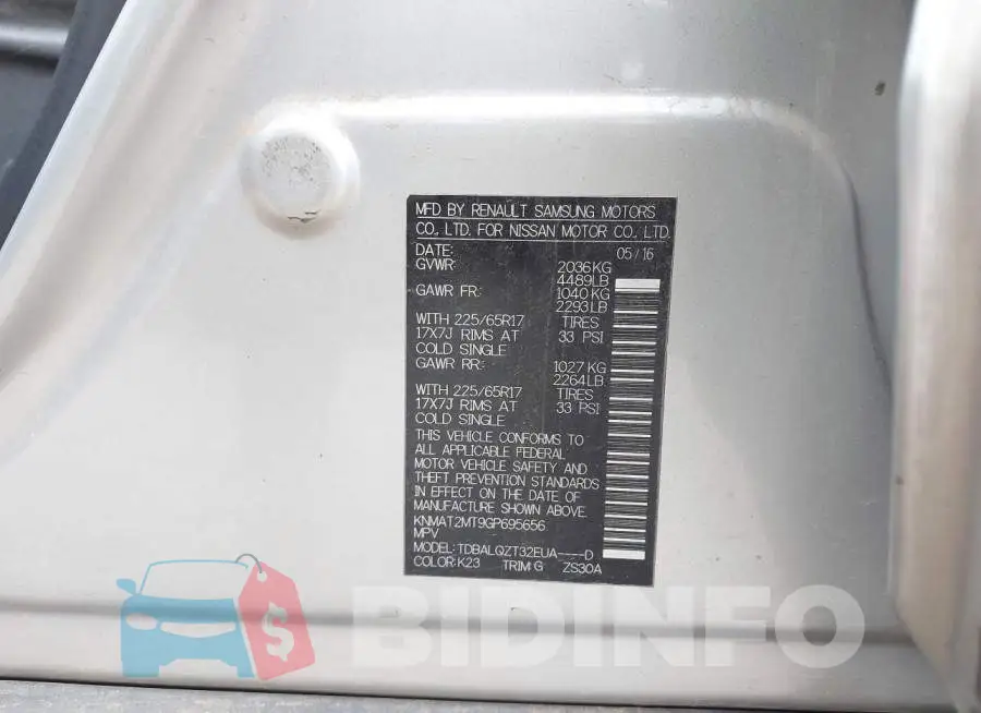 KNMAT2MT9GP695656 Photo# 9
