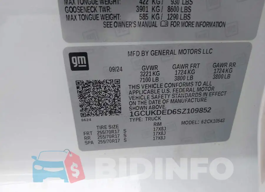 1GCUKDED6SZ109852 Photo# 9