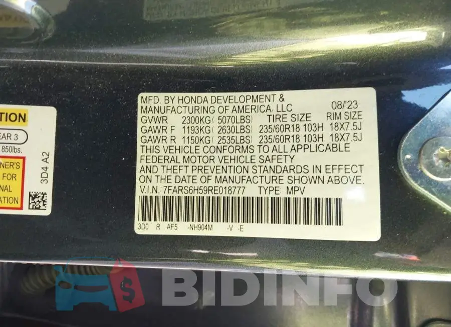 7FARS6H59RE018777 Photo# 9