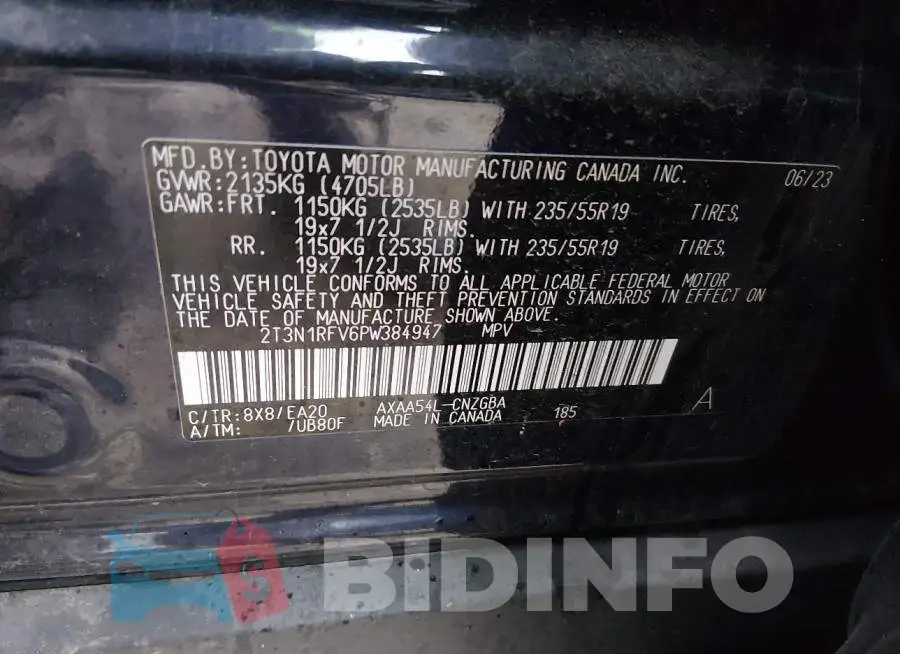 2T3N1RFV6PW384947 Photo# 9