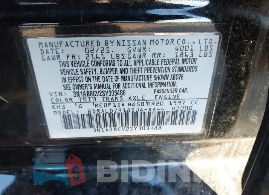 3N1AB8CV2SY303488 Photo# 9