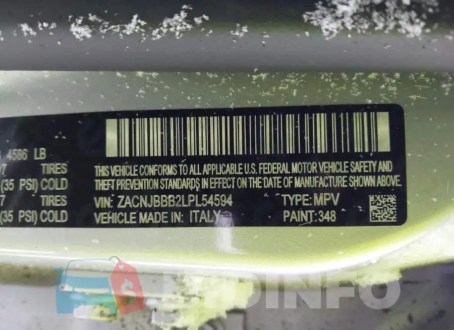 ZACNJBBB2LPL54594 Photo# 9