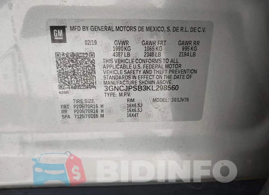 3GNCJPSB3KL298560 Photo# 9