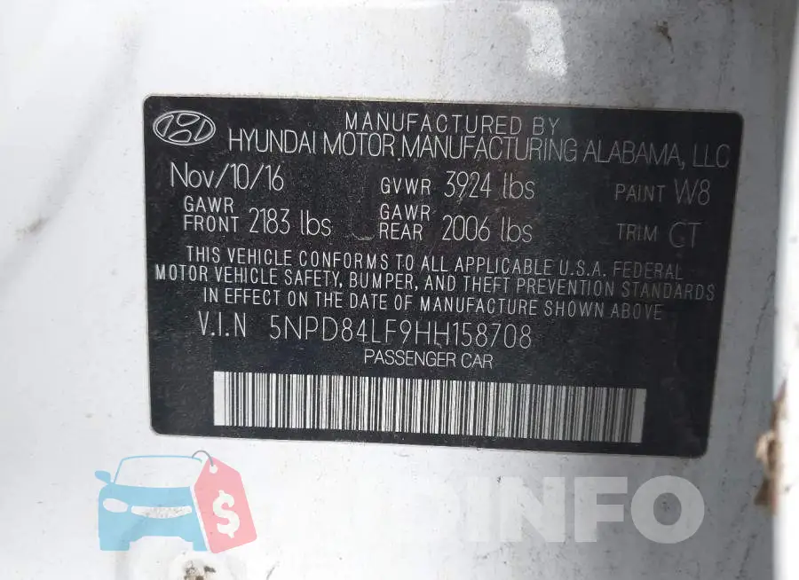 5NPD84LF9HH158708 Photo# 9