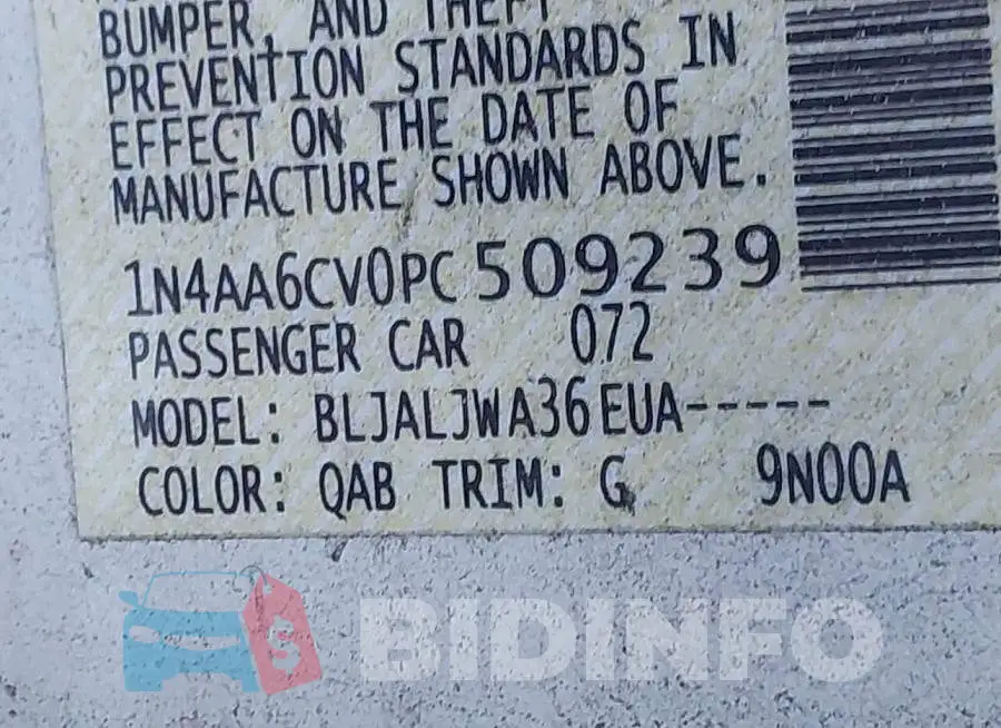 1N4AA6CV0PC509239 Photo# 9