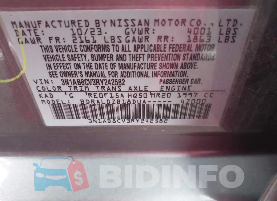 3N1AB8CV3RY242582 Photo# 9