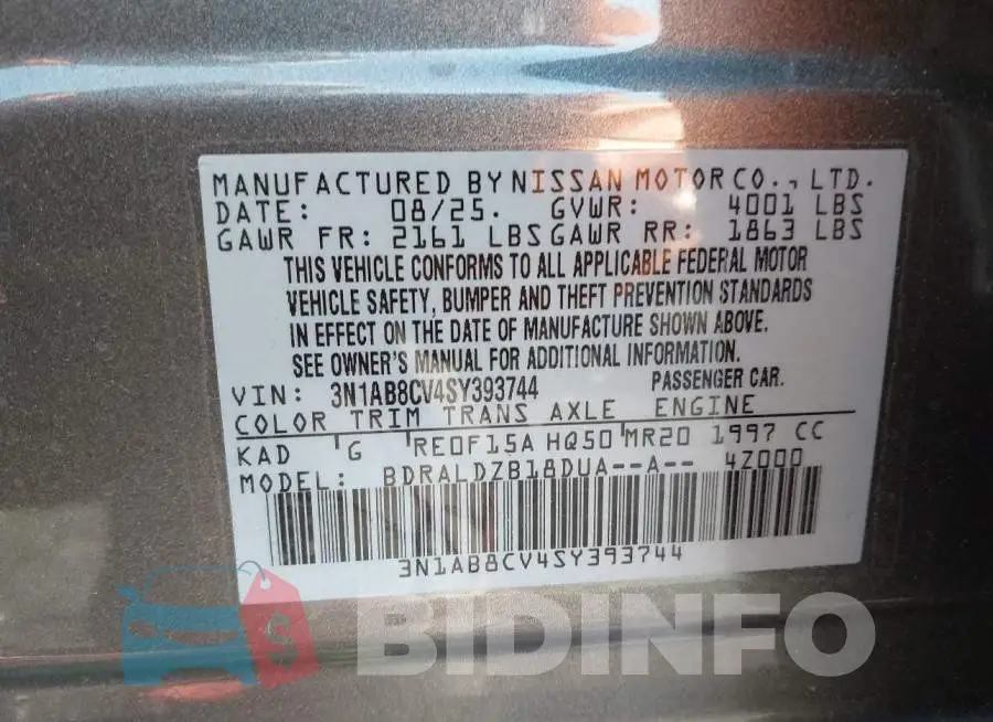 3N1AB8CV4SY393744 Photo# 9