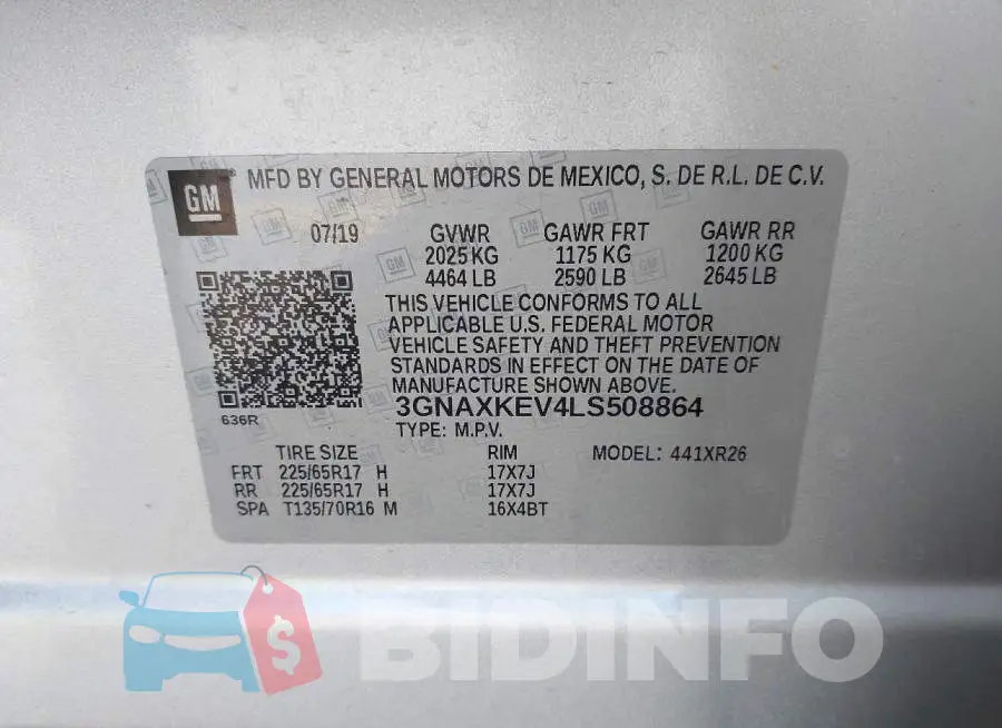 3GNAXKEV4LS508864 Photo# 9