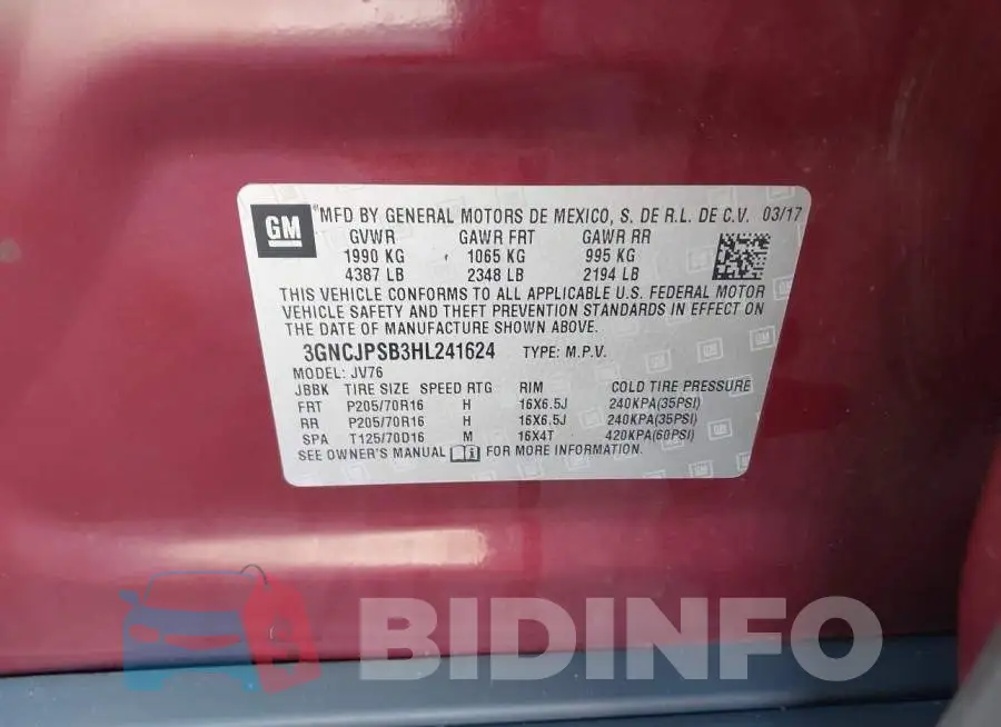 3GNCJPSB3HL241624 Photo# 9