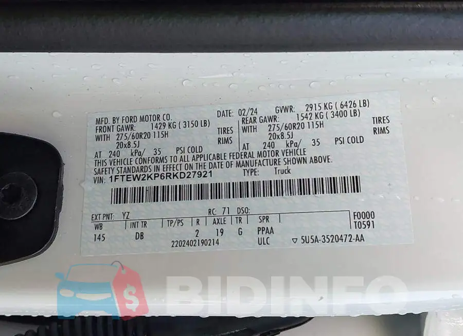 1FTEW2KP6RKD27921 Photo# 9