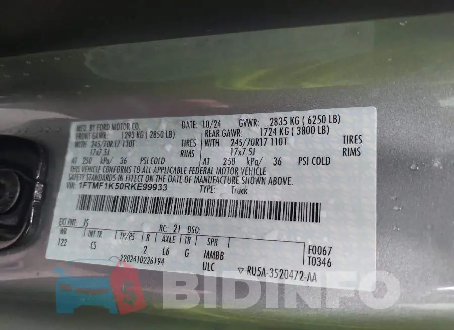1FTMF1K50RKE99933 Photo# 9